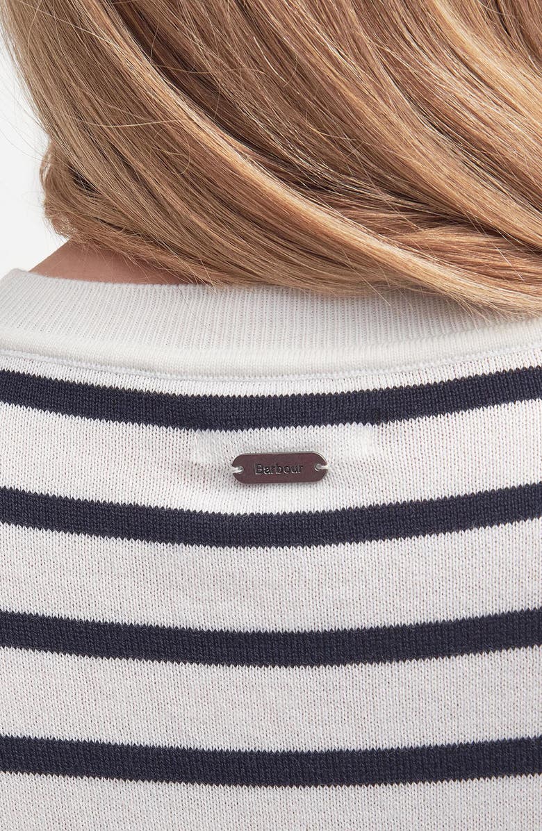 Barbour Ellewood Stripe Cotton Crewneck Sweater, Alternate, color, 