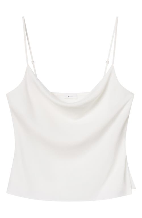 A.l.c . Amber Hammered Crepe Camisole In Whisper White