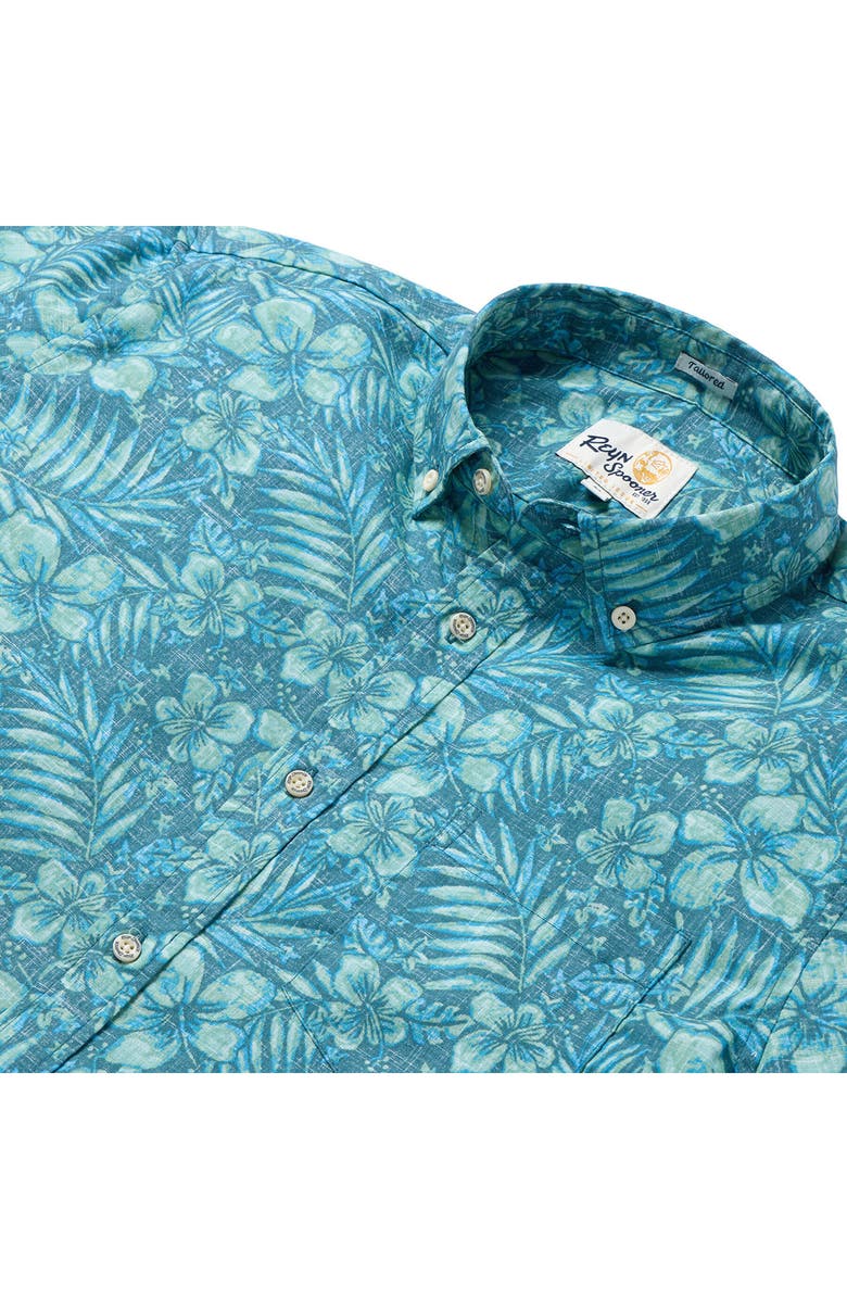 Reyn Spooner Hau Hele Tailored Fit Short Sleeve Shirt, Alternate, color, Balsam