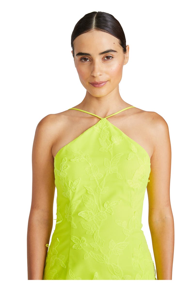 Kayla Tulle Midi Dress, Alternate, color, CITRON