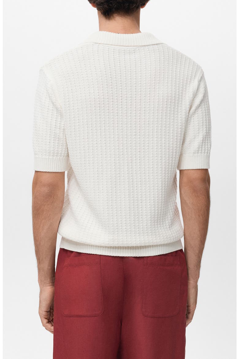 Johnny Collar Polo Sweater, Alternate, color, OFF WHITE