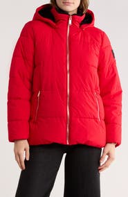 CALVIN KLEIN PERFORMANCE Faux Fur Lined Hood Puffer Jacket