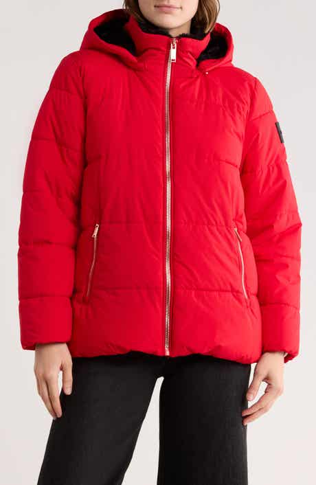 CALVIN KLEIN PERFORMANCE Faux Fur Lined Hood Puffer Jacket
