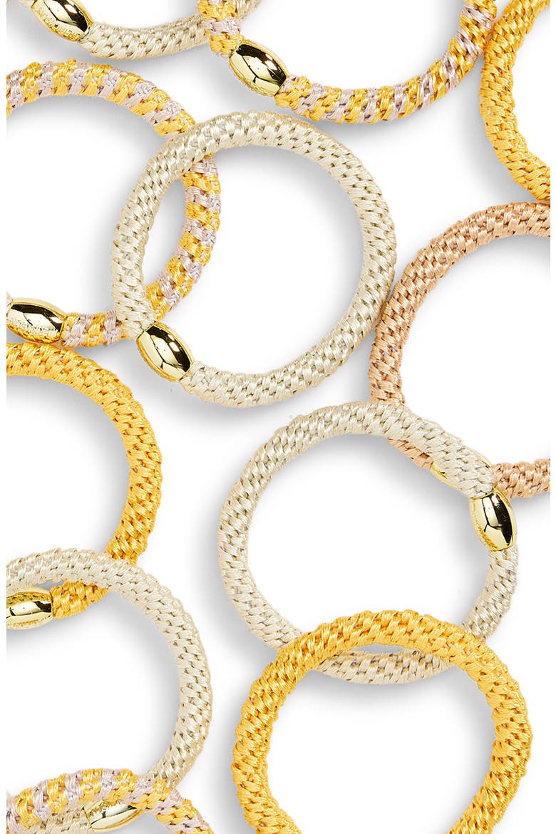 Grab & Go Set of 15 Assorted Ponytail Holders, Alternate, color, LEMONADE
