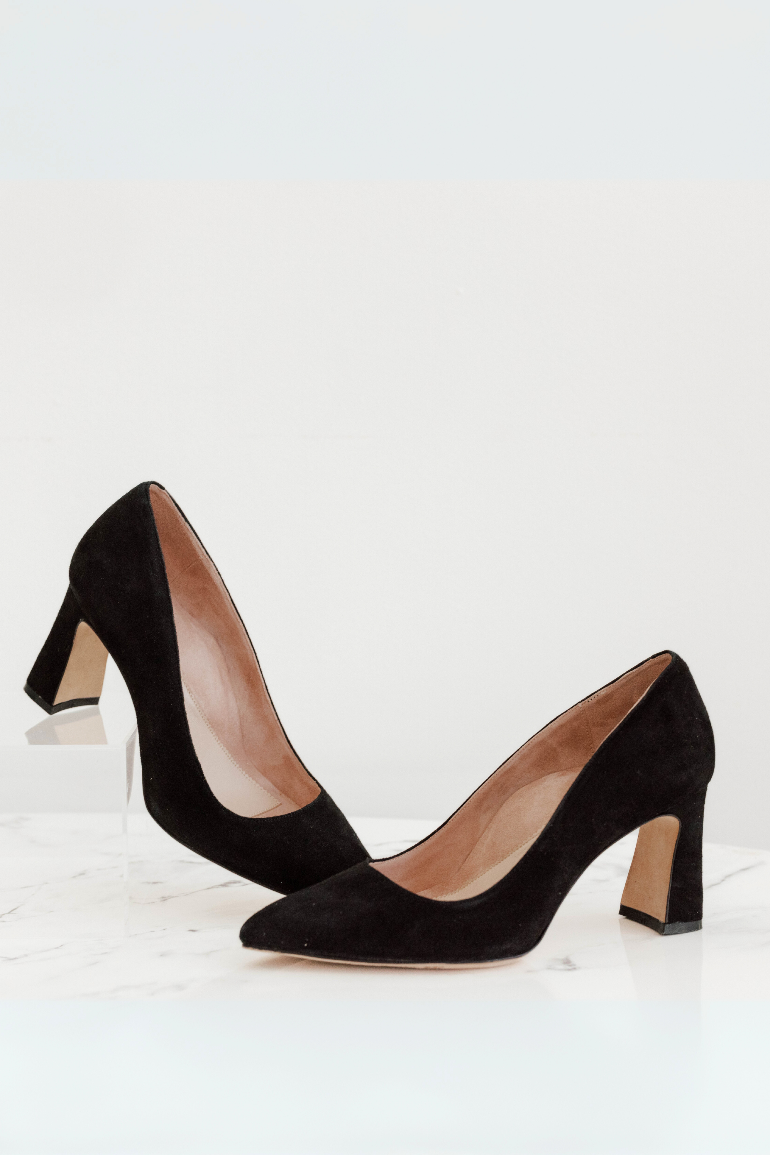 Bold Block Heel Pump, Alternate, color, Black Suede