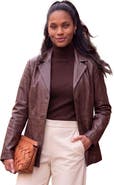Jessica London Leather Blazer