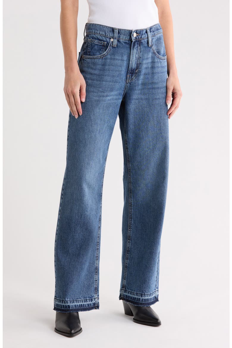High Waist Straight Leg Jeans, Main, color, SAVAGE HEART