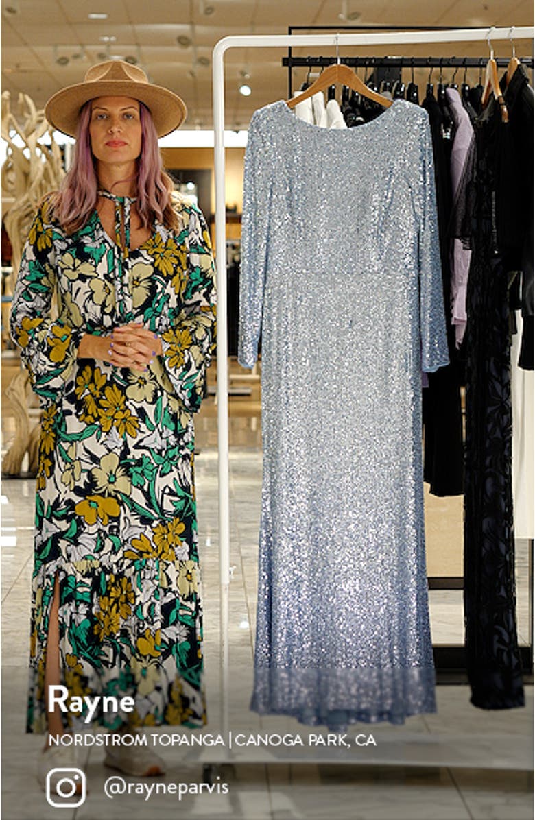 Social Sequin Long Sleeve Gown, sales video thumbnail