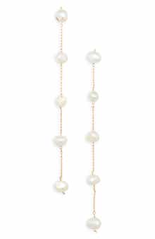 Freshwater Pearl Linear Earrings
