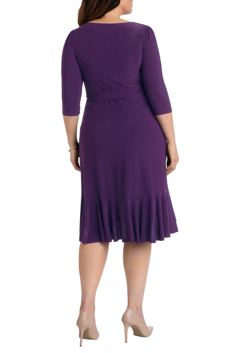 Whimsy Wrap Dress, Alternate, color, PLUM PASSION