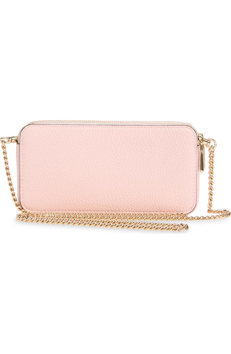 Kate Spade New York taylor pebbled leather double zip crossbody bag, Alternate, color, Chalk Pink