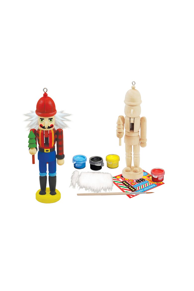 Nutcracker Lumberjack Ornament Paint Kit, Alternate, color, Multicolor
