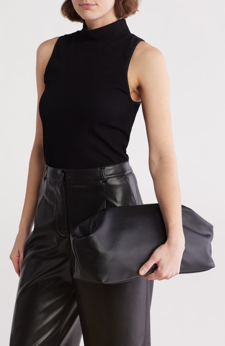 BCBG Oversize Frame Shoulder Bag, Alternate, color, Black