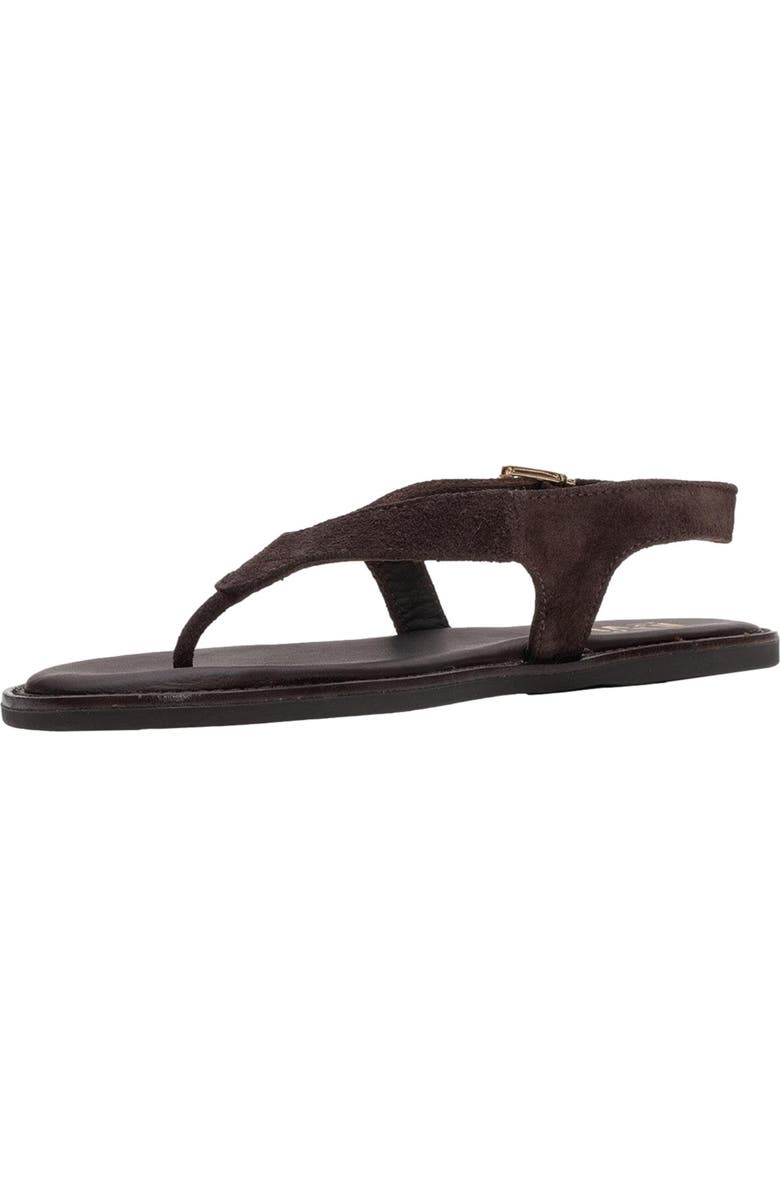 Forever & Always Shoes Belinda Leather Thong Sandals, Alternate, color, Brown Suede Leather