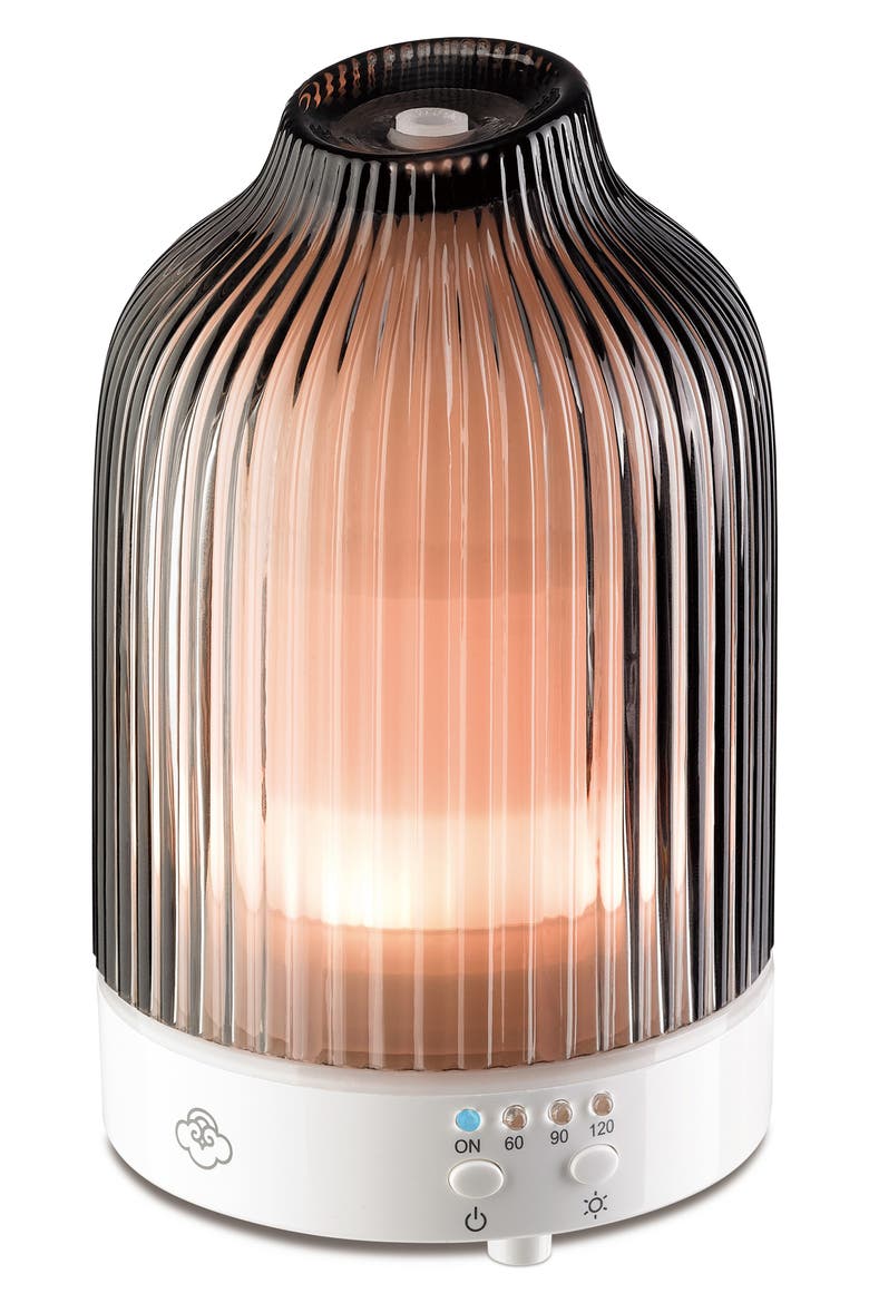 Fountain Glass Ultrasonic Aroma Diffuser, Alternate, color, GREY