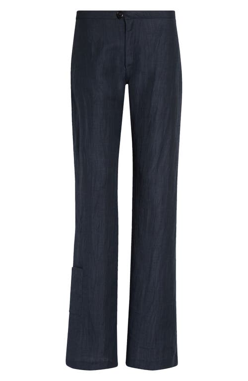 PALOMA WOOL PALOMA WOOL SHAKE CRINKLED LINEN BLEND STRAIGHT LEG PANTS 