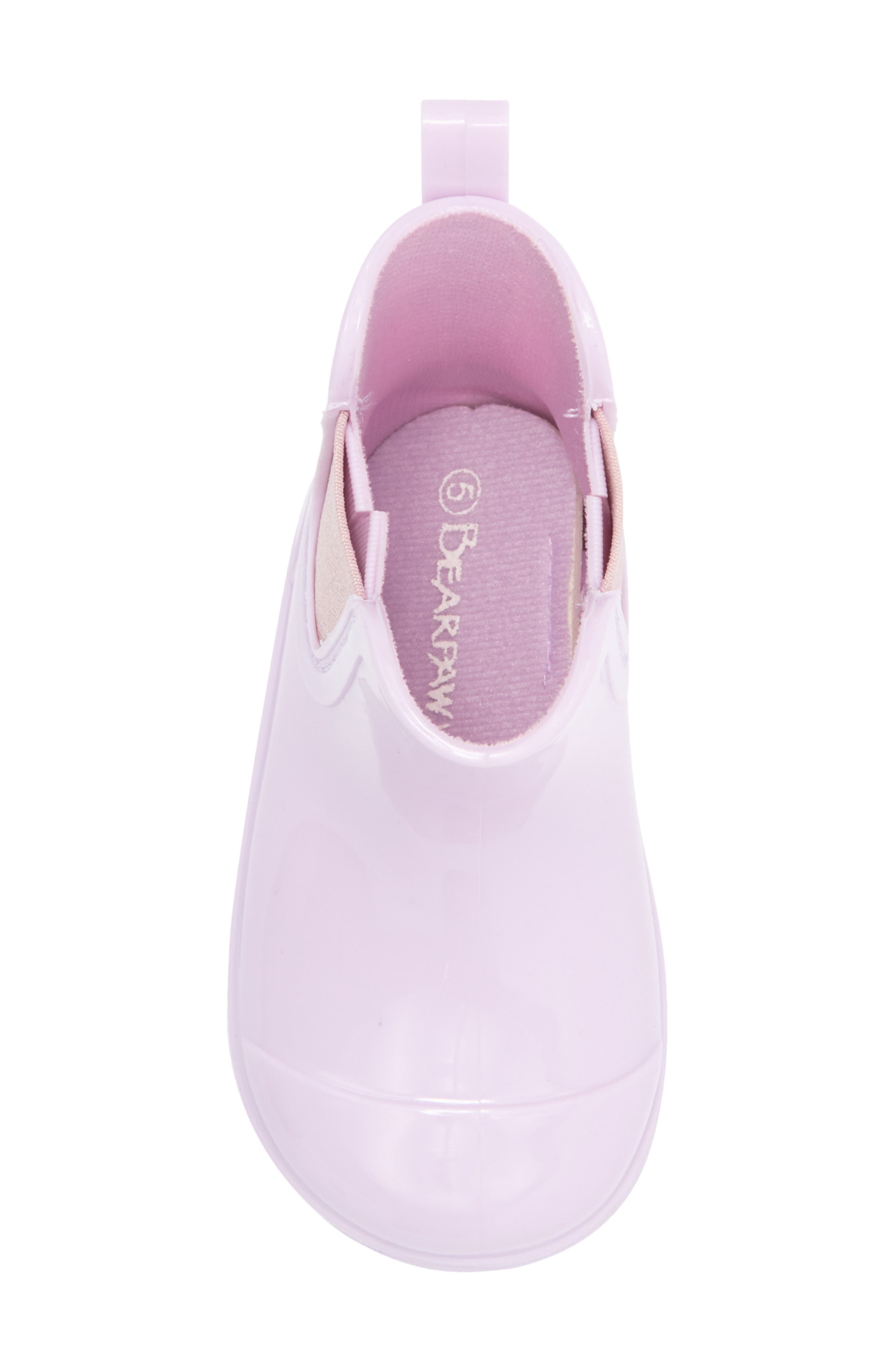 BEARPAW Kids' Shortie Rain Boot, Alternate, color, Lilac Gloss