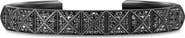 David Yurman Men's Pyramid Cuff Bracelet in Black Titanium with Black Diamonds, 9.3mm