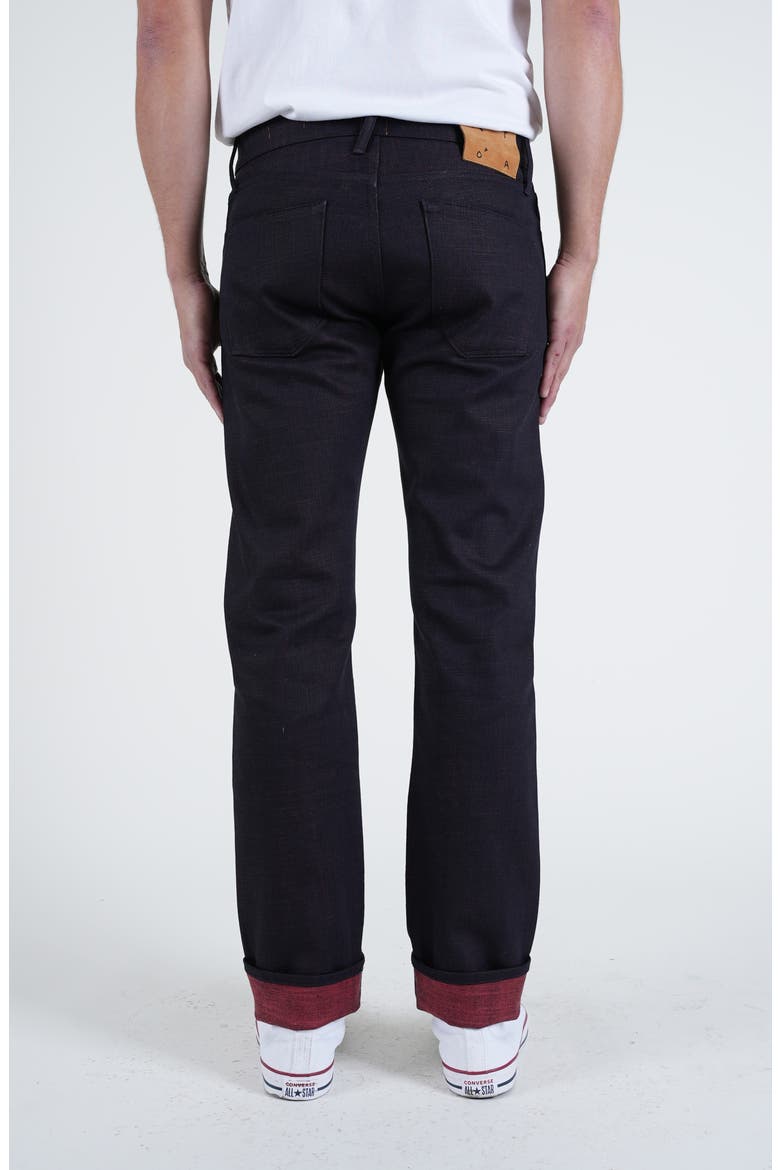 The Hammer Straight Leg 13-Ounce Stretch Selvedge Jeans, Alternate, color, BORDEAUX RAW