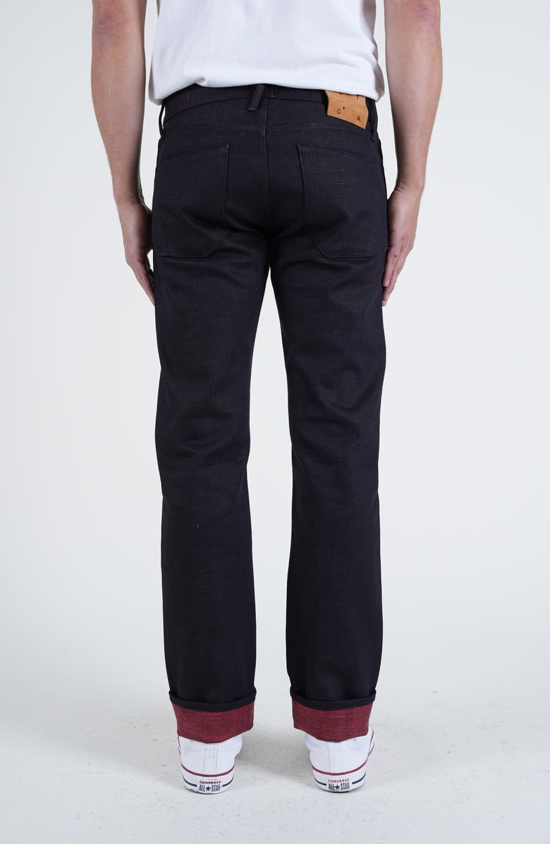 HIROSHI KATO The Hammer Straight Leg 13-Ounce Stretch Selvedge Jeans, Alternate, color, Bordeaux Raw