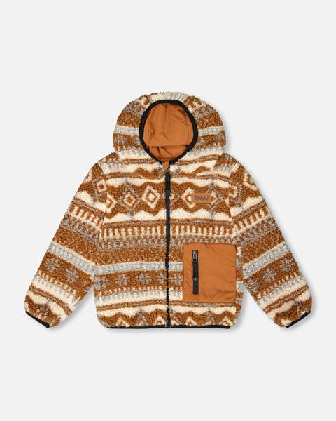 Kids Gender Inclusive Reversible Mid-Season Jacket Geo Print (Little Kid & Big Kid)
