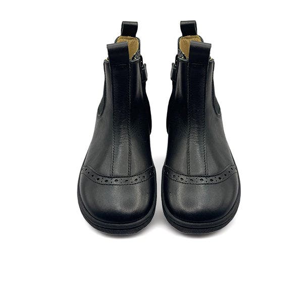 Young Soles Logan Barefoot Kids Chelsea  Boot, Alternate, color, Black