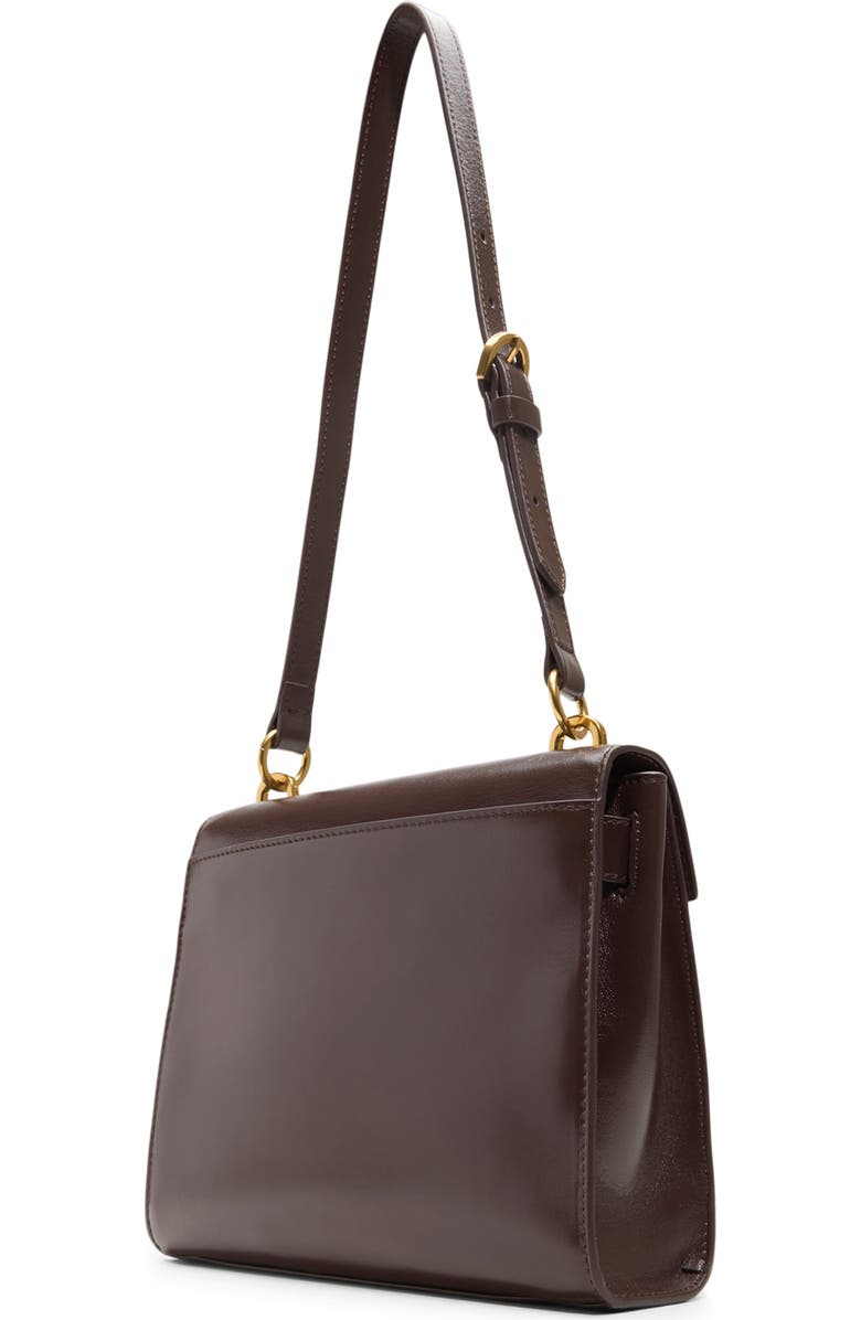 Ted Baker London Judy Leather Shoulder Bag, Alternate, color, Dark Brown