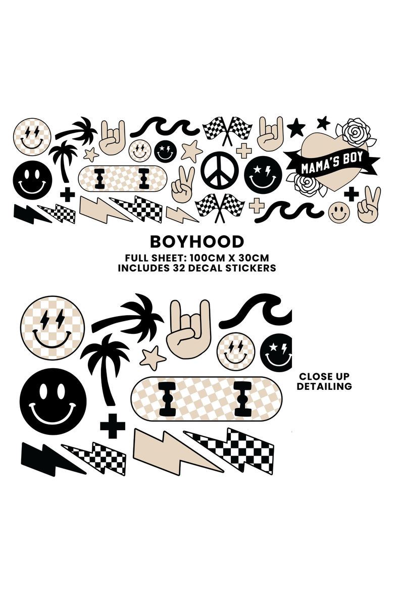 Cherrypick Peel and Stick Fabric Wall Stickers, Alternate, color, Boyhood