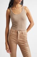 L'AGENCE Adria Scoop Neck Organic Cotton Tank
