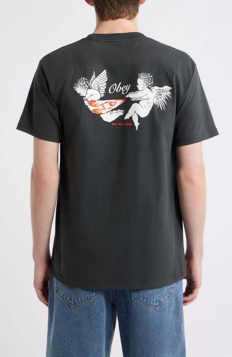 Obey No Love Lost Graphic T-Shirt, Alternate, color, Vintage Black
