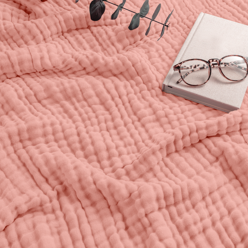Comfy Cubs Adult Muslin Blanket In Pink