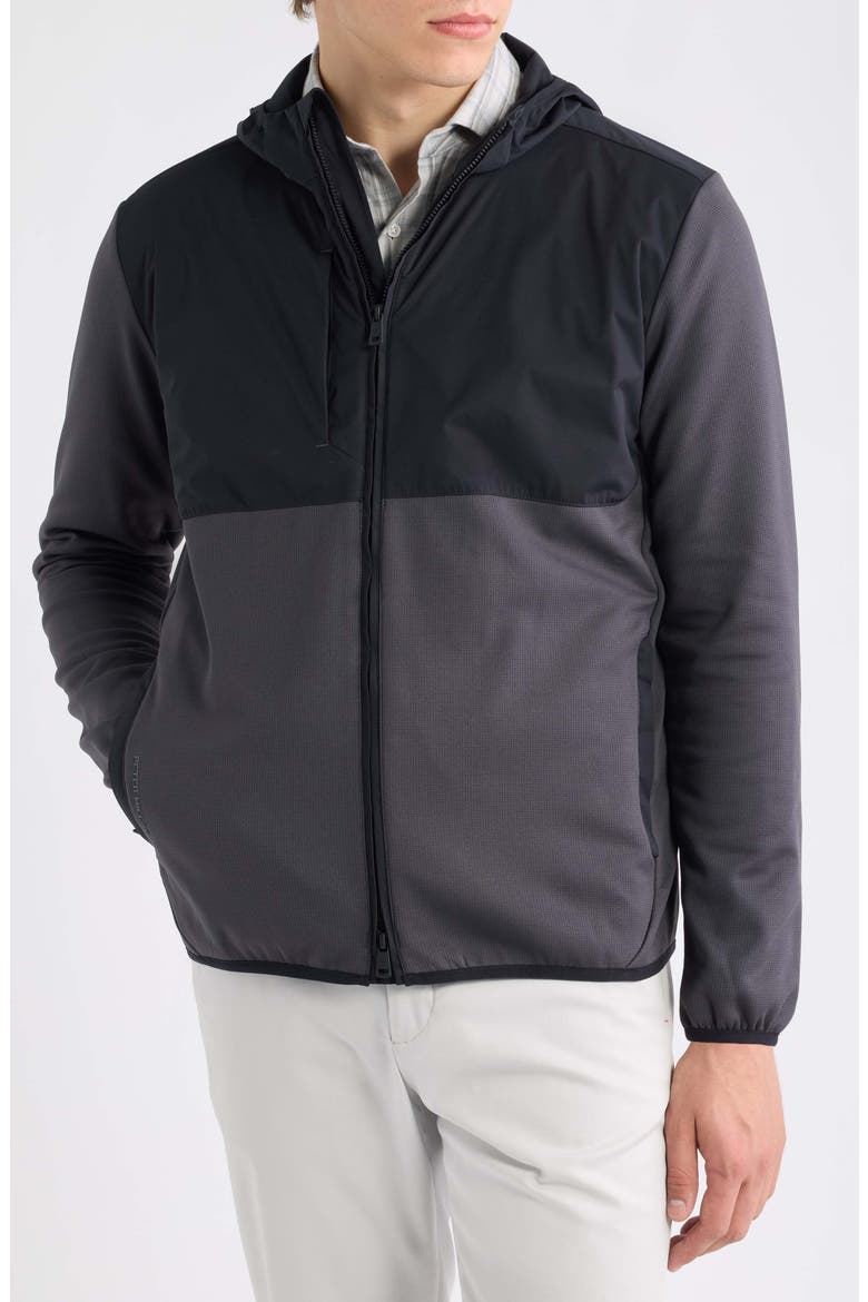 Vail Water Resistant Hooded Jacket, Alternate, color, BLACK