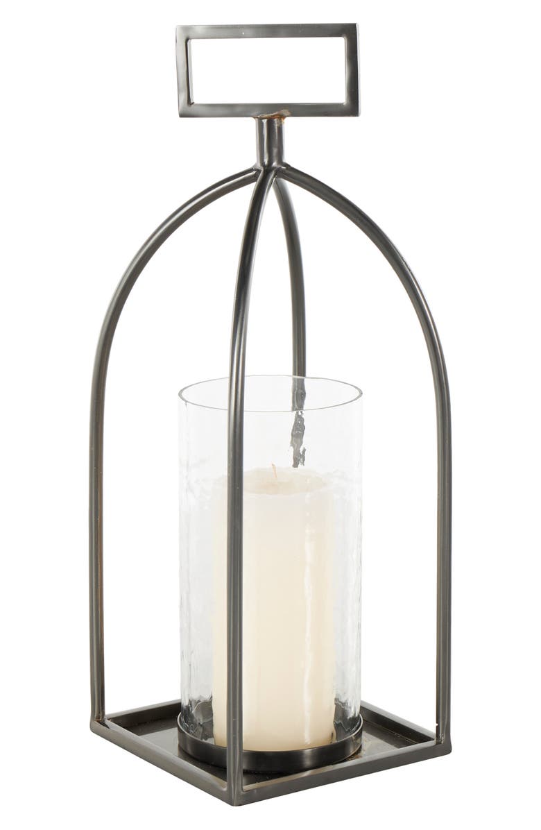 VIVIAN LUNE HOME Metal Candle Lantern, Alternate, color, Silver