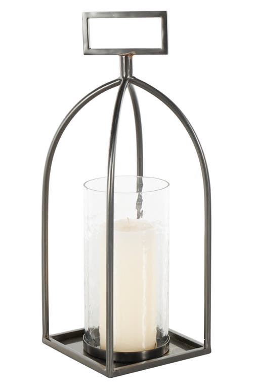 Vivian Lune Home Metal Candle Lantern In Silver
