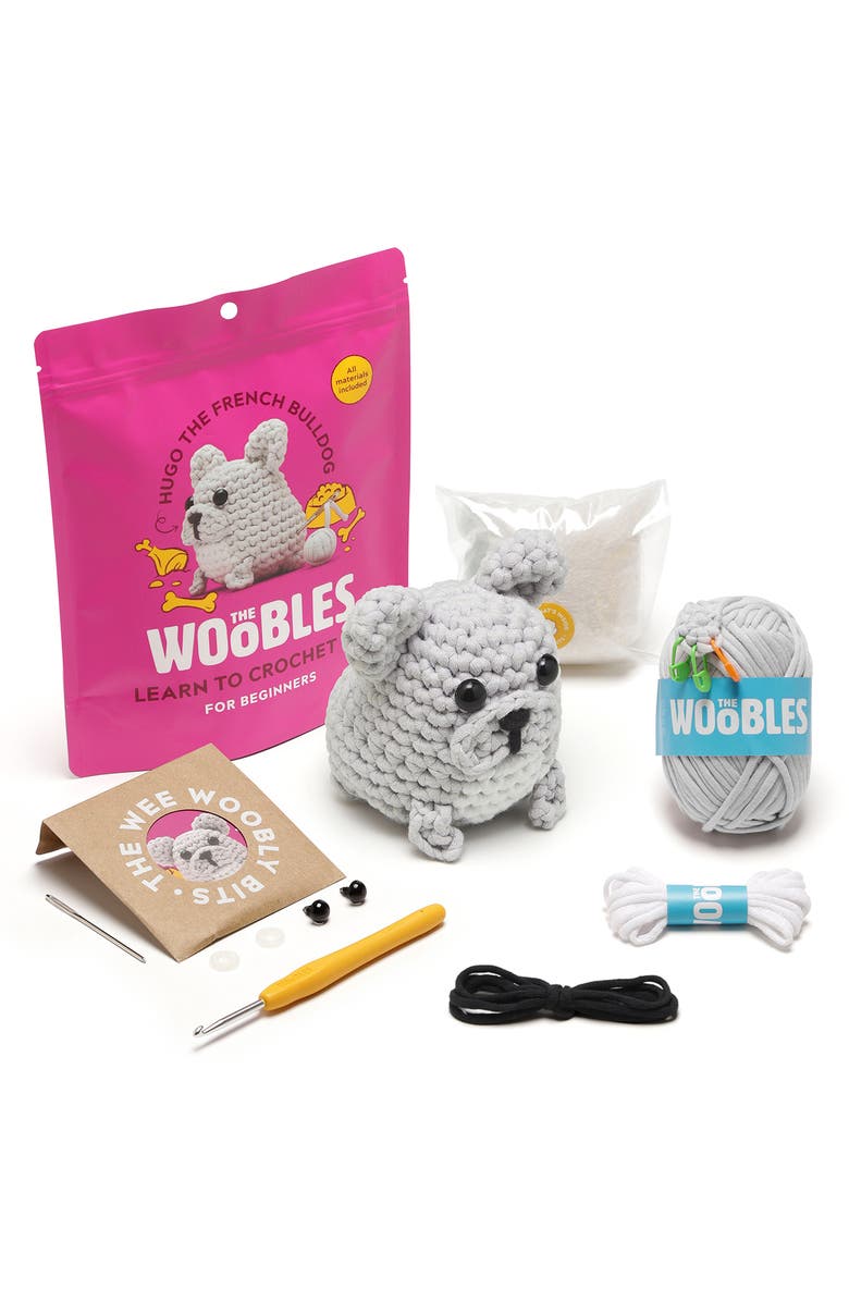 THE WOOBLES French Bulldog Crochet Kit, Alternate, color, Grey