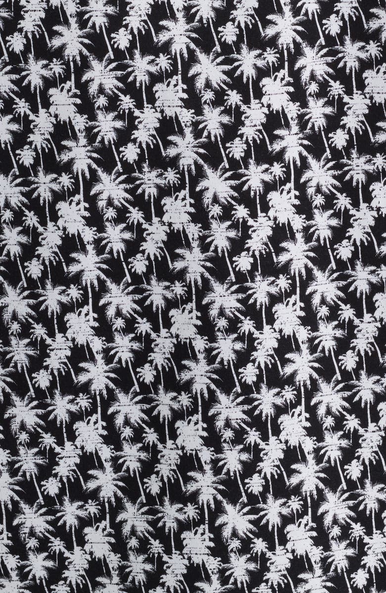 Bugatchi Victor OoohCotton<sup>®</sup> Palm Tree Print Polo, Alternate, color, Black