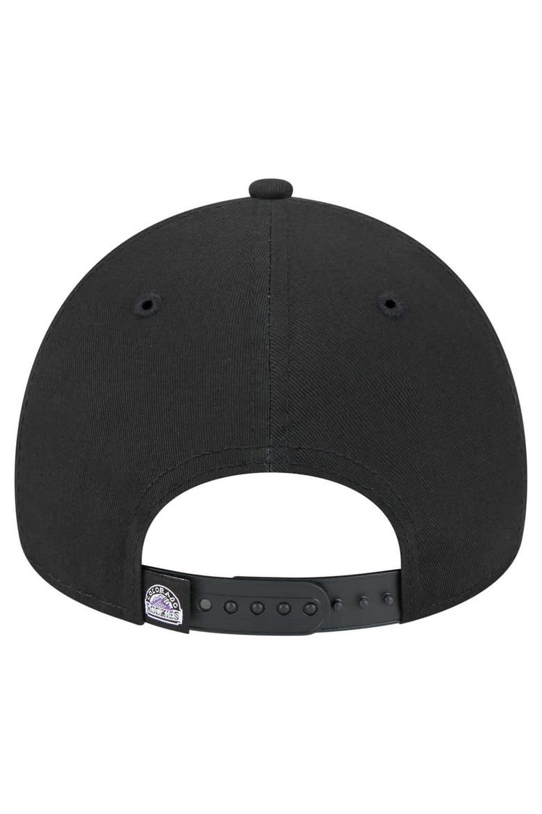 Men's New Era Black Colorado Rockies 9FORTY A-Frame Adjustable Hat, Alternate, color, Black