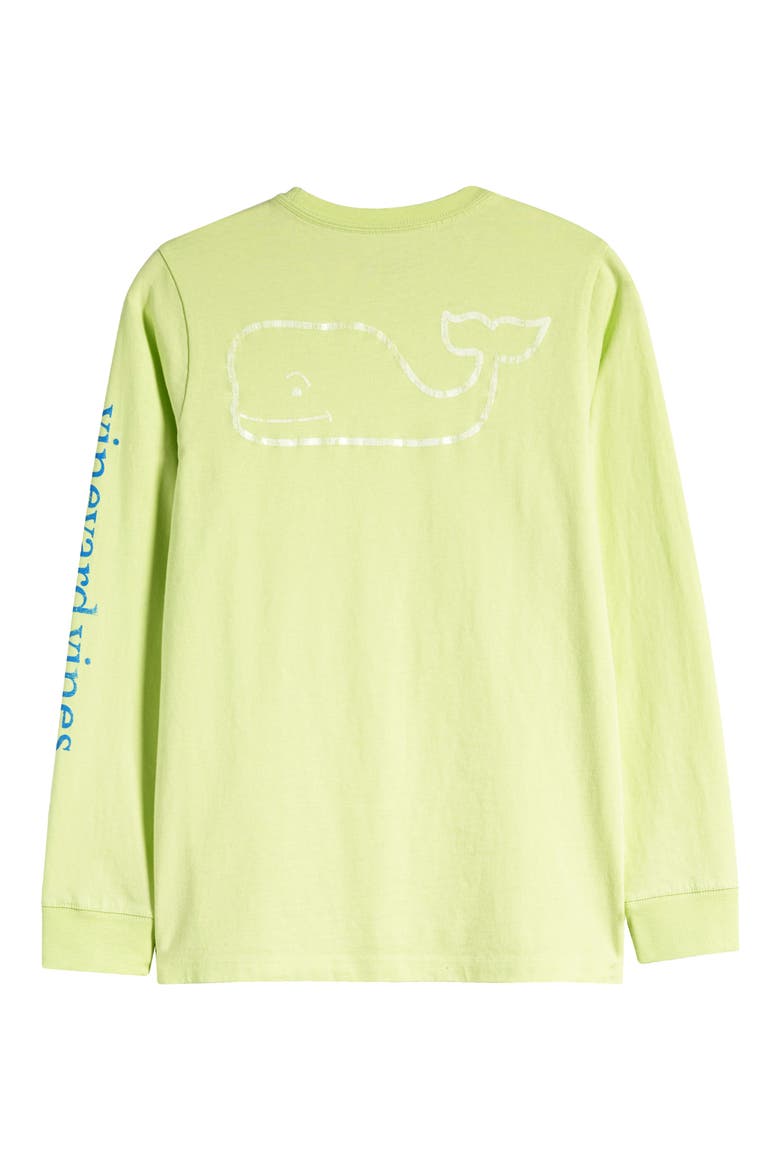 Kids' Glow in the Dark Whale Long Sleeve Graphic T-Shirt, Alternate, color, AGAVE