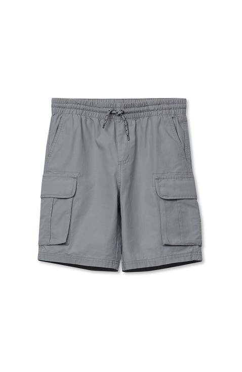 Boys Stretch Canvas Utility Cargo Shorts