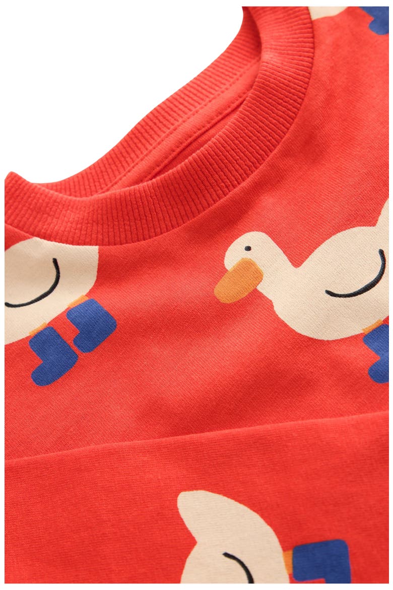 Kids' Duck Print Long Sleeve T-Shirt, Alternate, color, RED