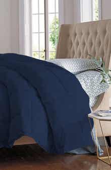 Luxury Home Solid Navy Microfiber Comforter