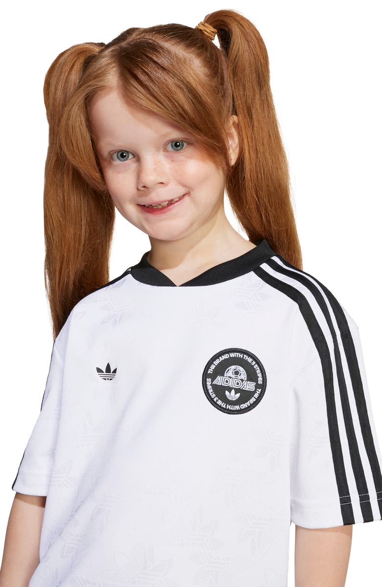 adidas Jacquard T-Shirt & Shorts Set, Alternate, color, White