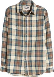 Schott NYC Two-Pocket Long Sleeve Flannel Button-Up Shirt