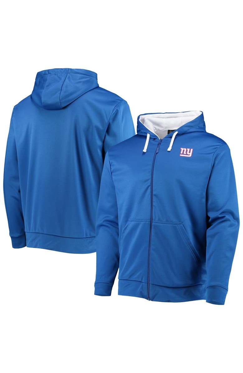 DUNBROOKE Men's Dunbrooke Royal/White New York Giants Apprentice Full-Zip Hoodie, Main, color, Royal