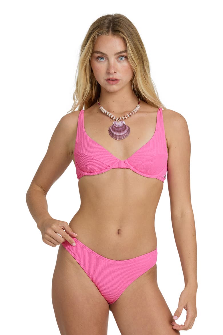Sunrays Bondi Bikini Bottoms, Alternate, color, GUAVA