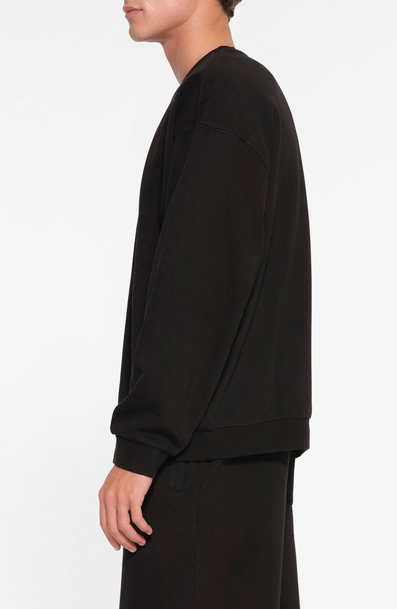 SKIMS Oversize Cotton Crewneck Sweatshirt, Alternate, color,