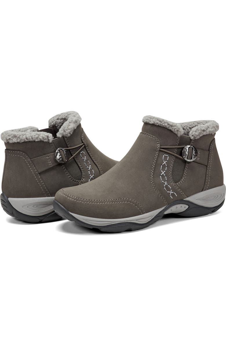 Easy Spirit Erique Water Repellent Faux Shearling Lined Bootie, Alternate, color, Dark Grey