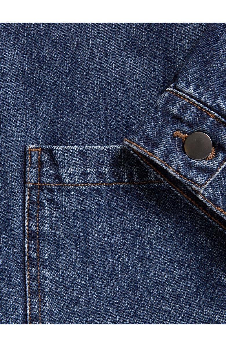 Celtic & Co. Boxy Patch Pocket Denim Jacket, Alternate, color, Indigo Rinse Wash