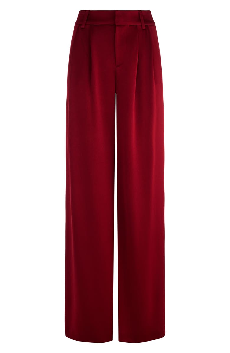Alice + Olivia Kennedy Double Pleat Pants, Alternate, color, Oxblood