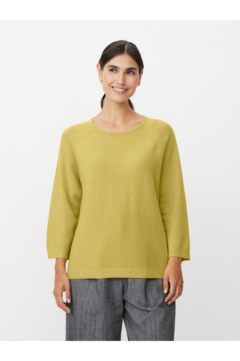Fabizia Round Neck Knitted Blouse, Main, color, Muted Lime